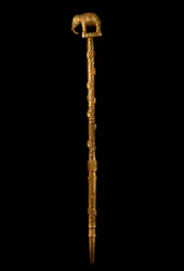 Sprachrohr mit Elefantenabschluss, Ghana, ca. 1890